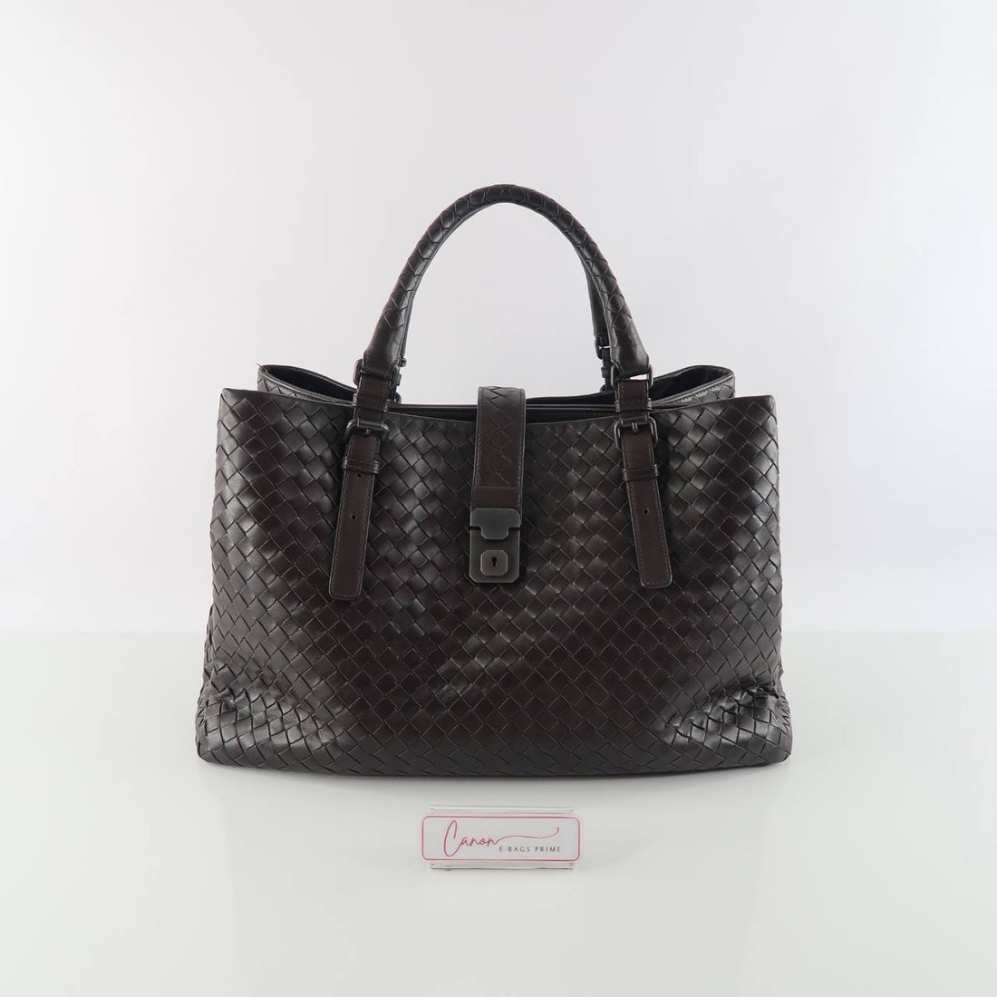 Intrecciato Roma Tote Woven Nappa Leather Top Handle