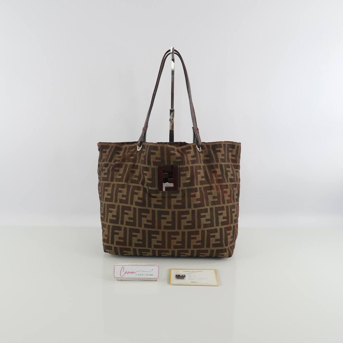 Zucca Tobacco Canvas Tote Shoulder Bag