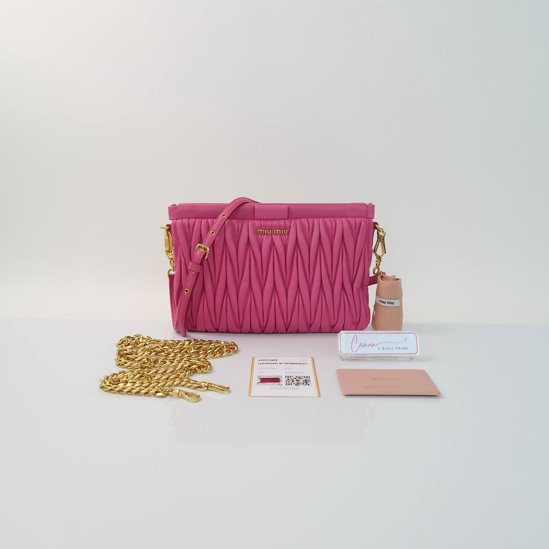 Nappa Matelasse Crossbody Clutch