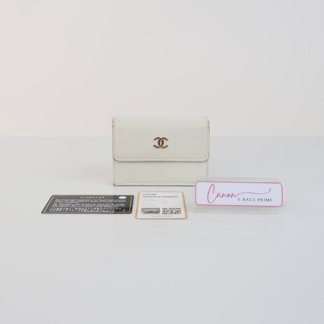 Camellia Embossed Compact Wallet