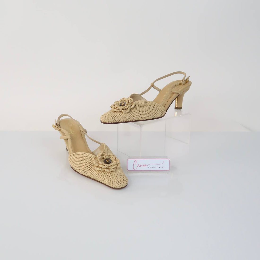 Camellia Slingback Kitten Heels