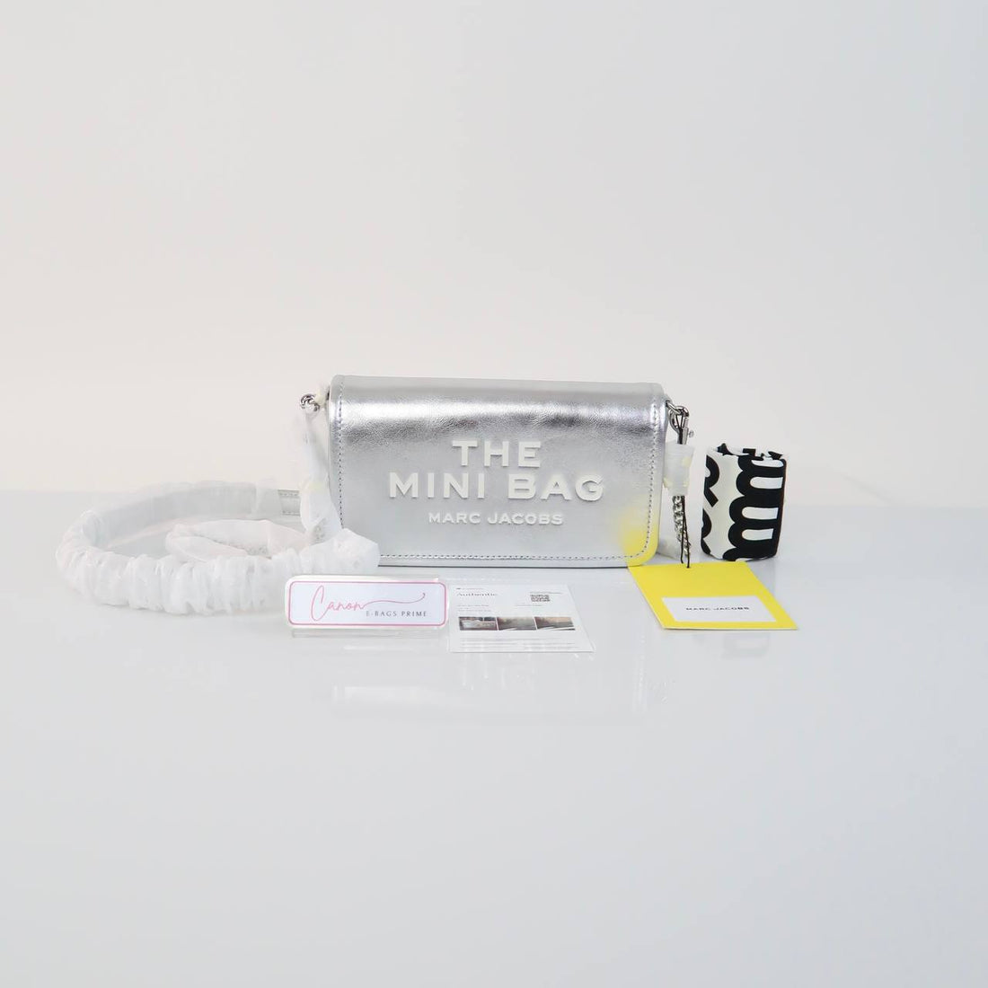 The Metallic Silver Leather Chain Bag