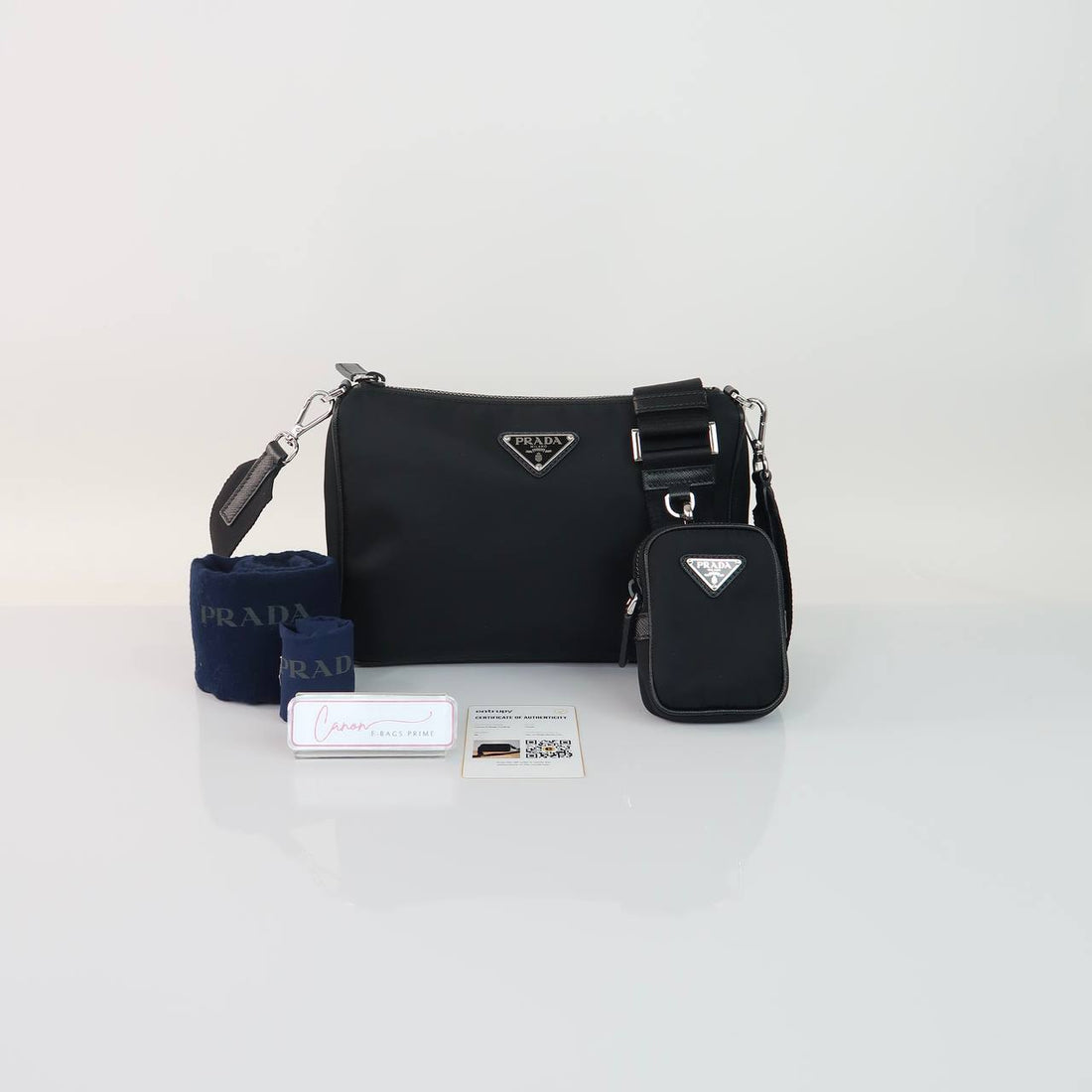 Re-Nylon Triangle Logo Crossbody Bag