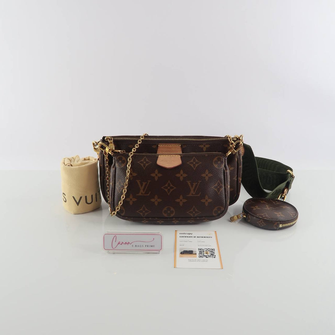 Multi Pochette Khaki Strap