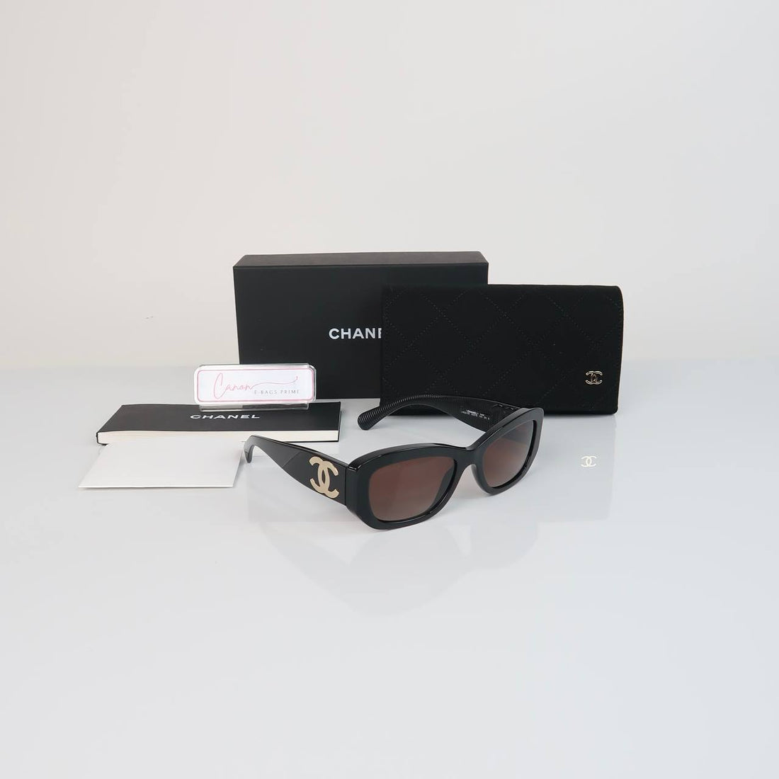 Rectangular Cc Logo Sunglasses