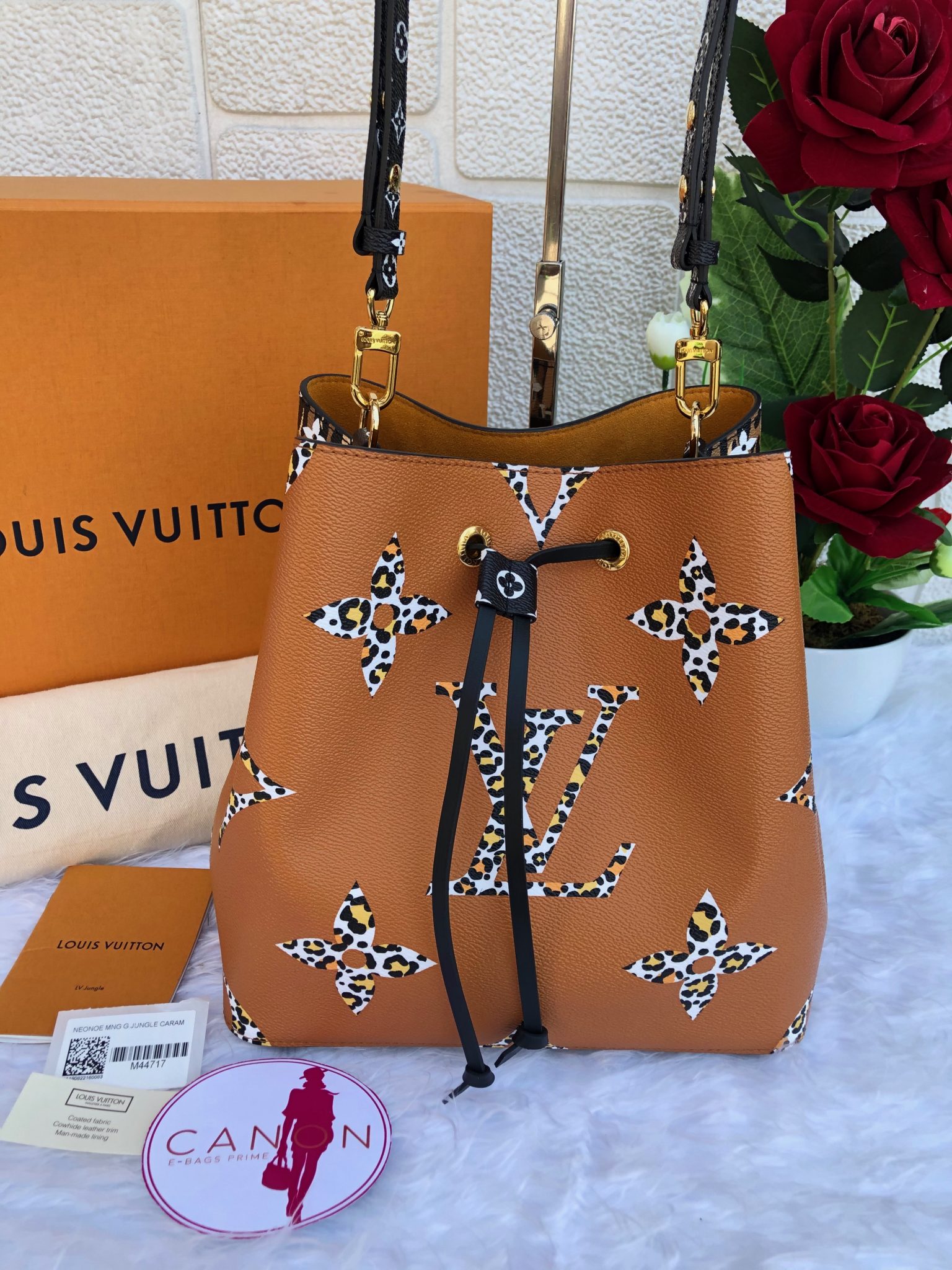 Louis Vuitton Speedy 25 Crafty Jungle Caramel Black Giant Monogram Flower  Bag
