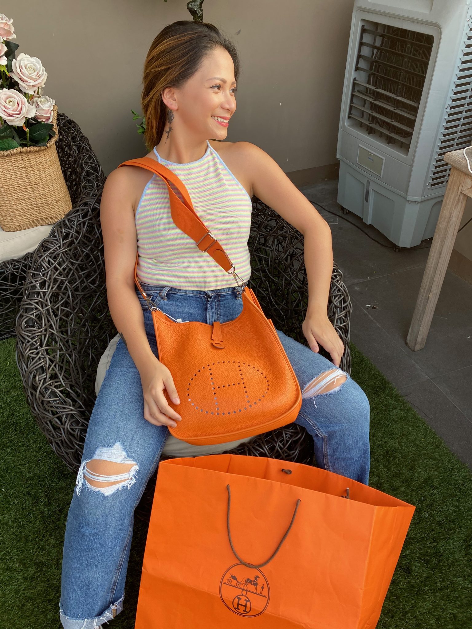 hermes evelyne orange