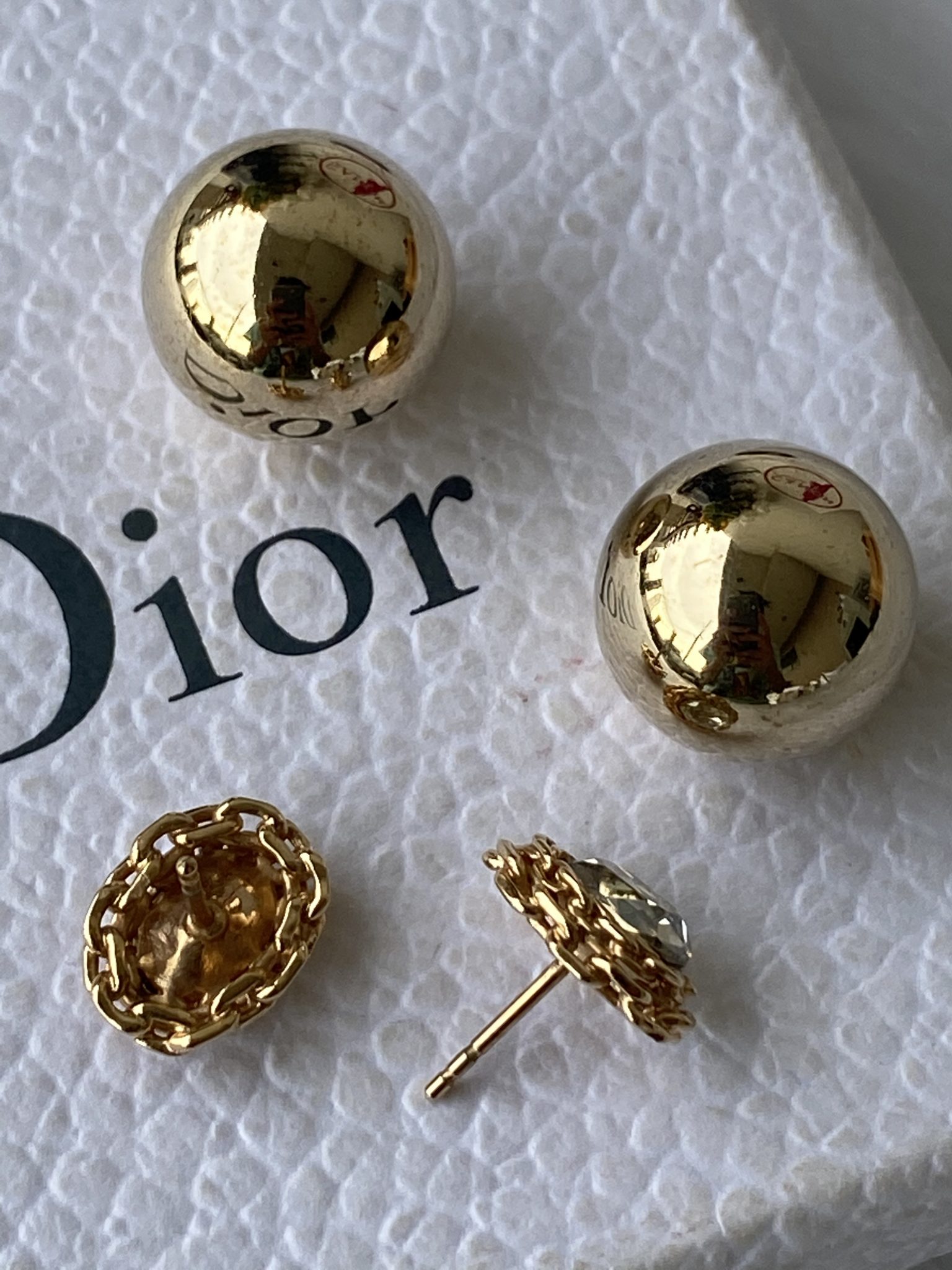 Christian Dior Gold Rhinestone Tribal Earrings – Canon E-Bags Prime