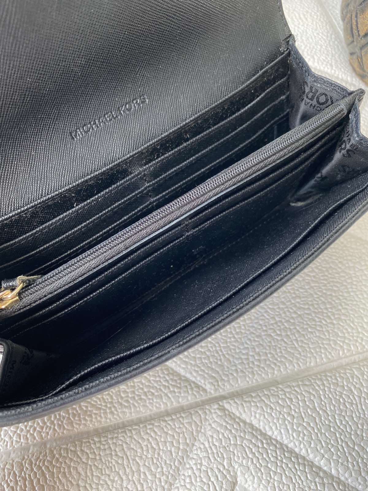 Michael Kors Black Leather Long Wallet. – Canon E-Bags Prime