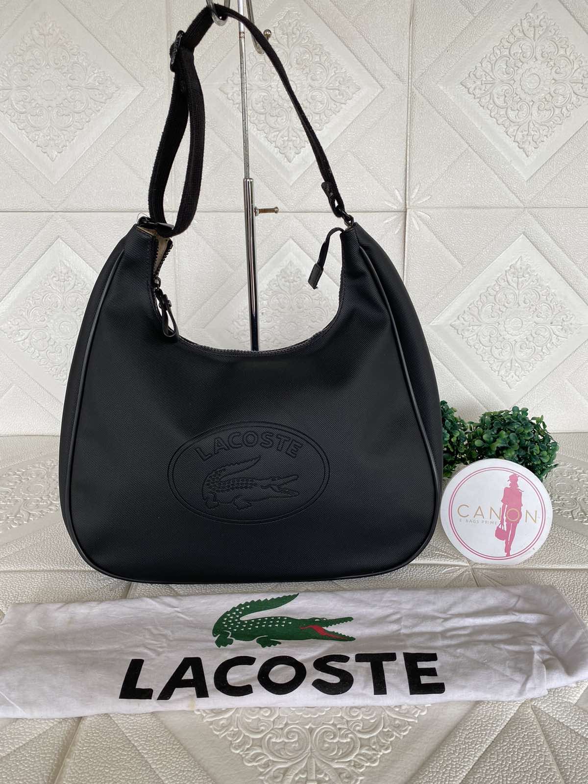 Lacoste, Bags, Lacoste Nylon Hobo Crossbody Bag