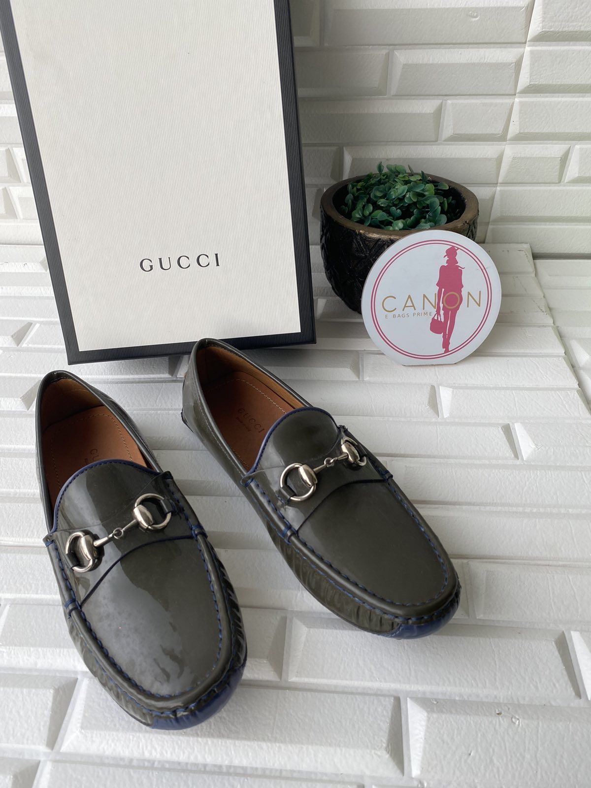 Gucci Loafers Patent Blue Size 37.5 Made in Italy. – Canon E-Bags Prime