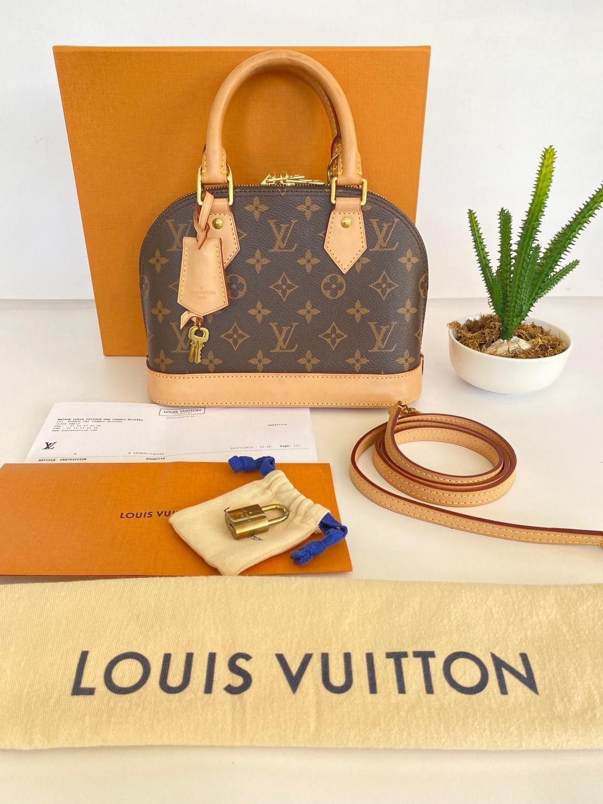 Louis Vuitton Monogram Alma BB. Made in France. Date code: FL2169