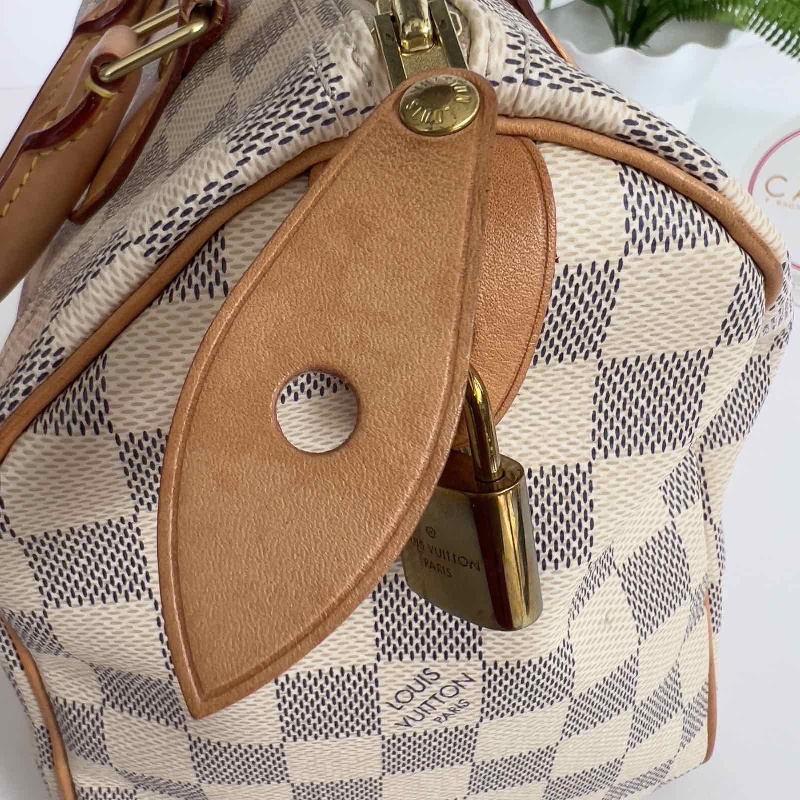 Louis Vuitton Damier Azur Speedy 30. DC: SP5106. Made in France. With lock  ❤️ - Canon E-Bags Prime