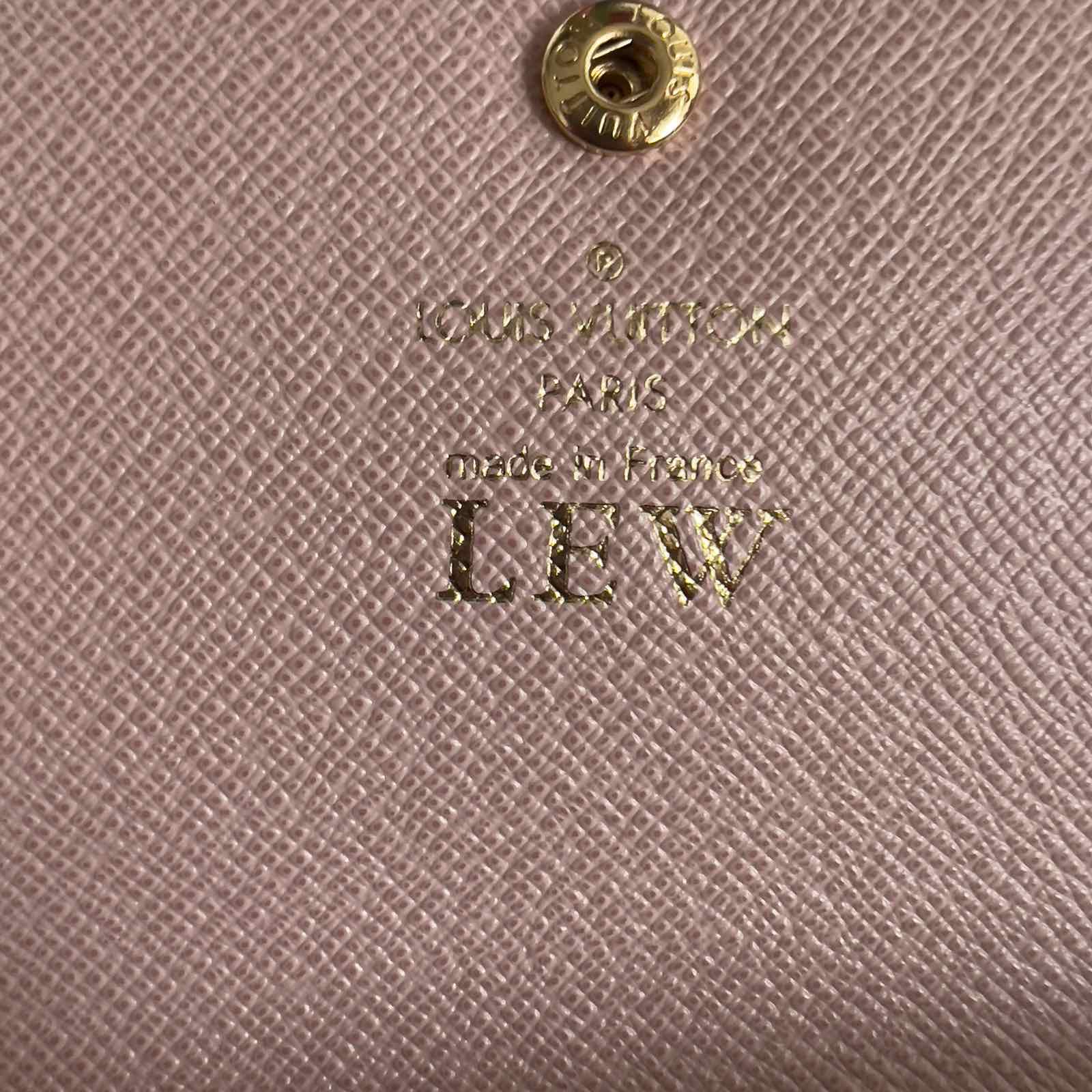 SOLD/LAYAWAY💕 Louis Vuitton Monogram Emilie Wallet. Pink Interior w/  initials LEW