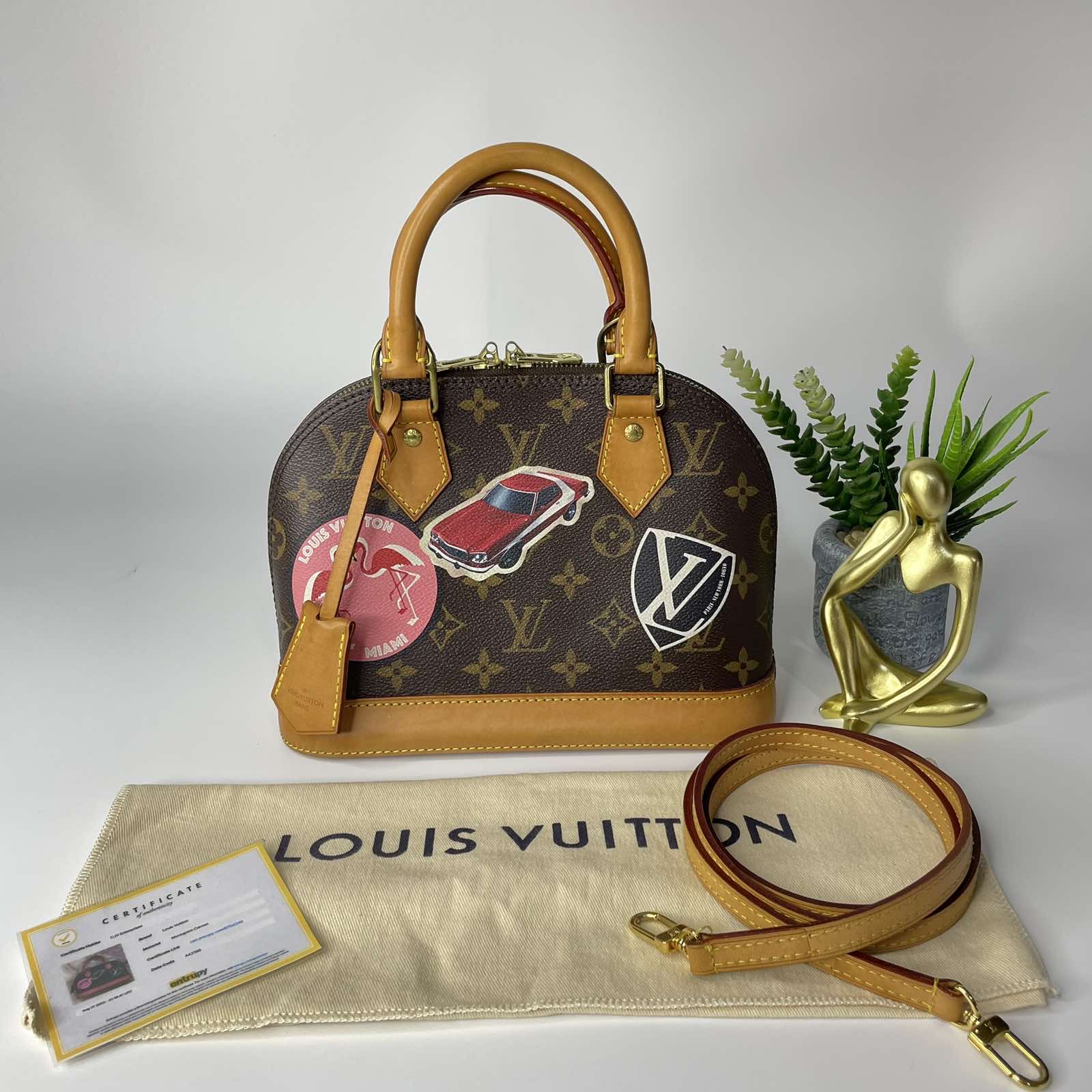 Louis Vuitton Alma BB Unboxing (World Tour Edition) + mini comparison  (Vernis VS Monogram) 