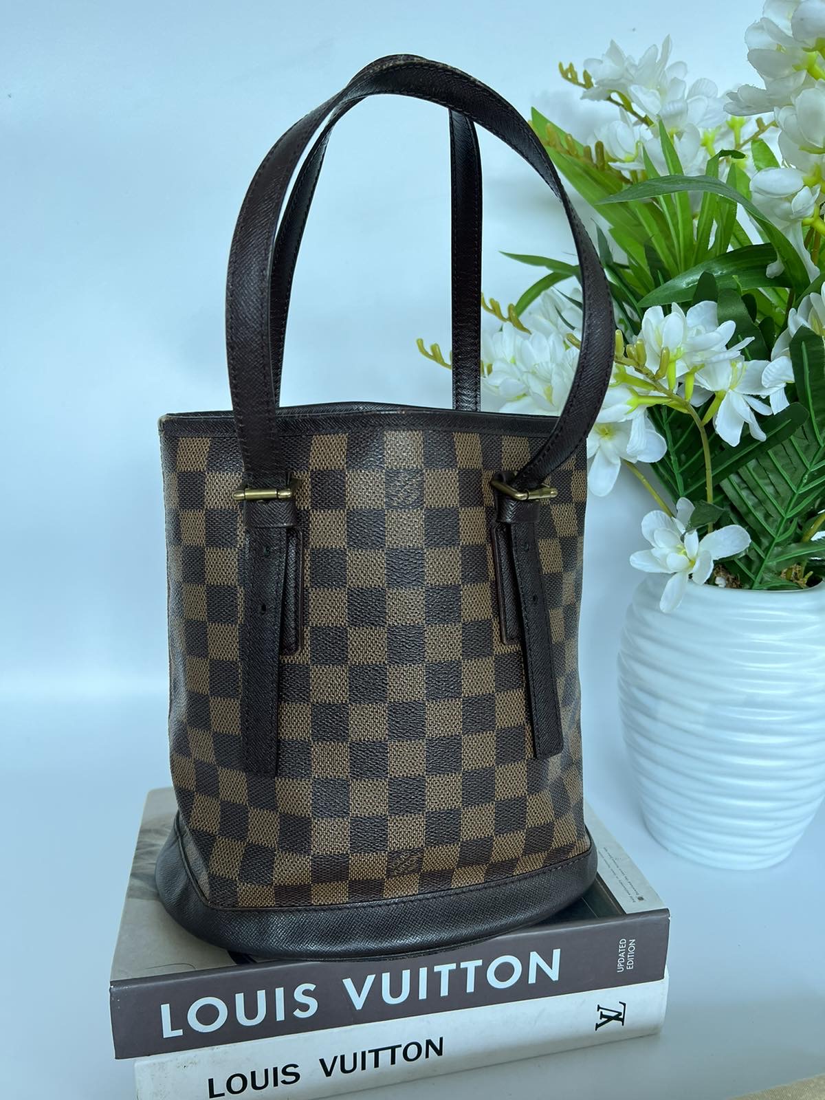N40152 Louis Vuitton Damier Azur NéoNoé Bucket Bag-Eau de Rose