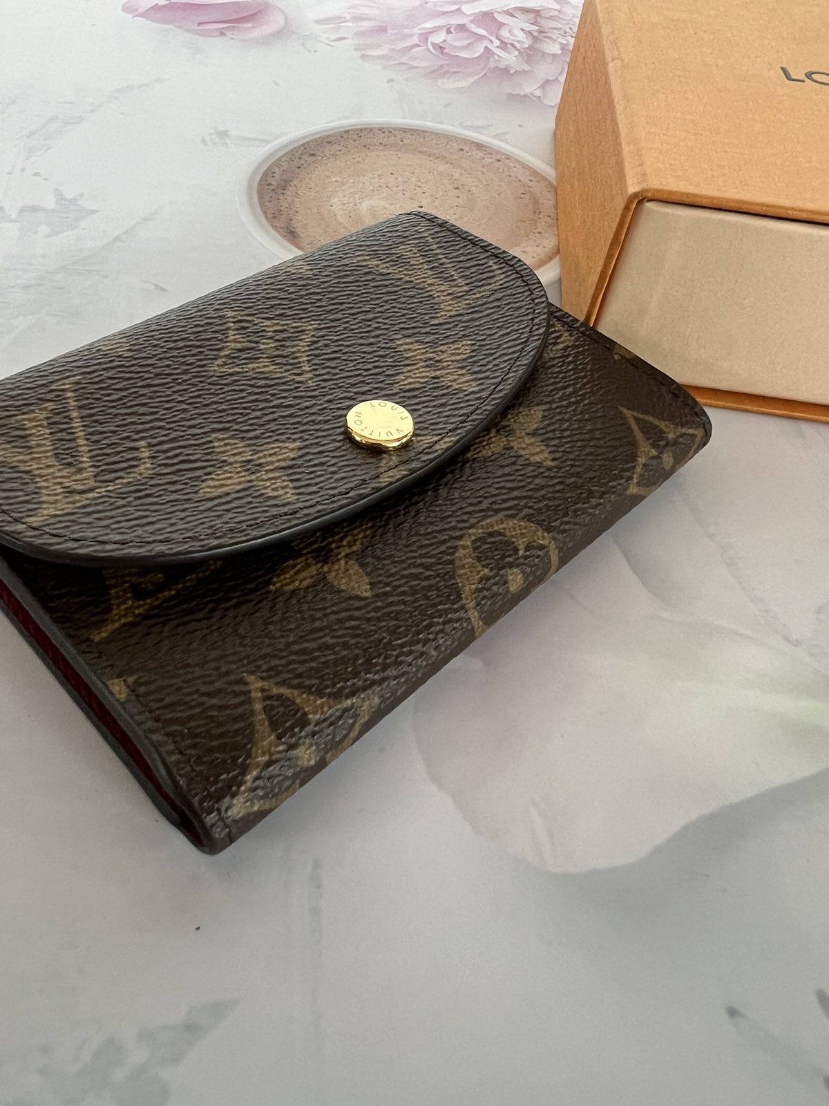 Louis Vuitton Coin Purse Rosalie Monogram Fuchsia in Toile