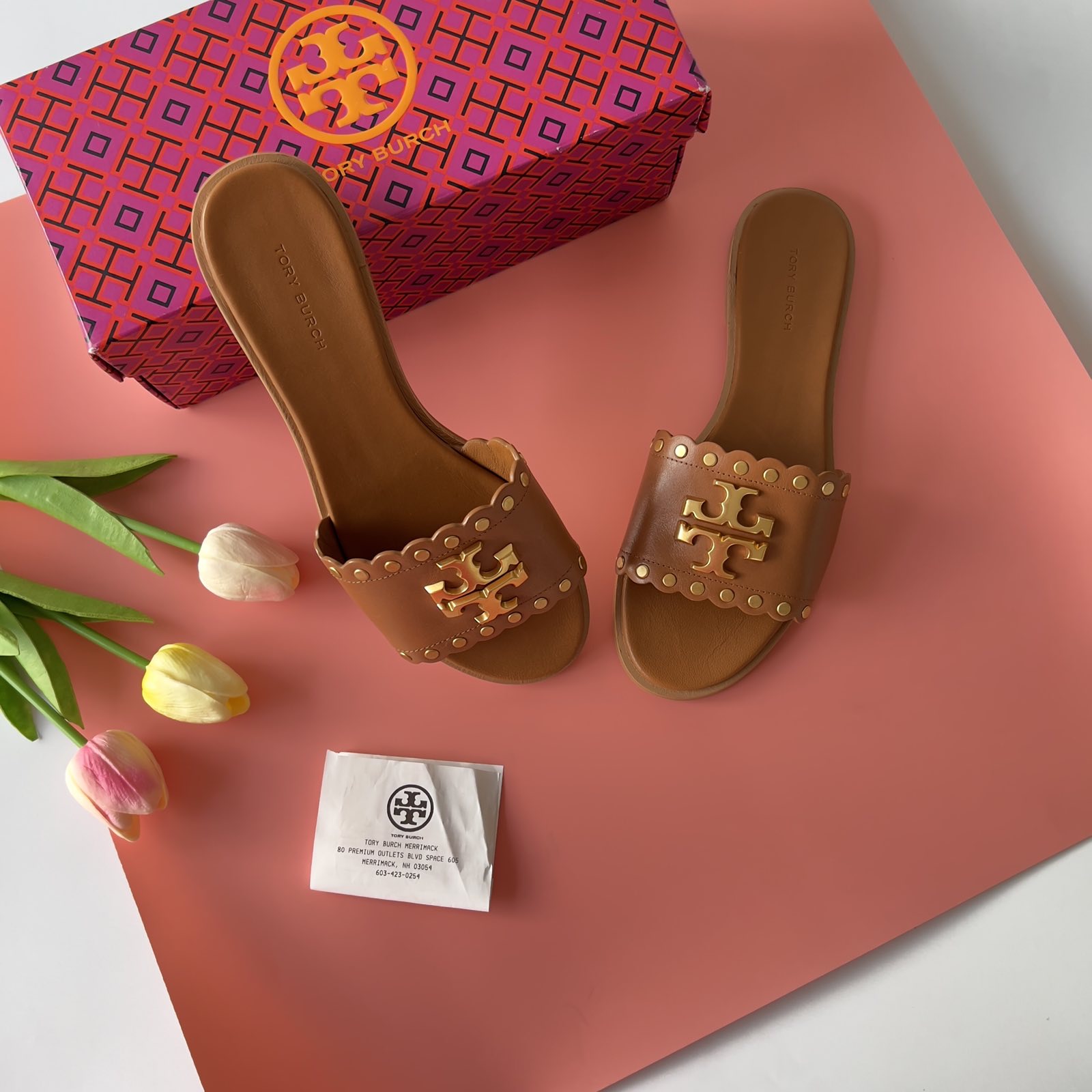 SOLD? Tory Burch Slip-on Brown Rubber Sandals. Size 8. Made in Vietnam.  With box ❤️ - Canon E-Bags Prime