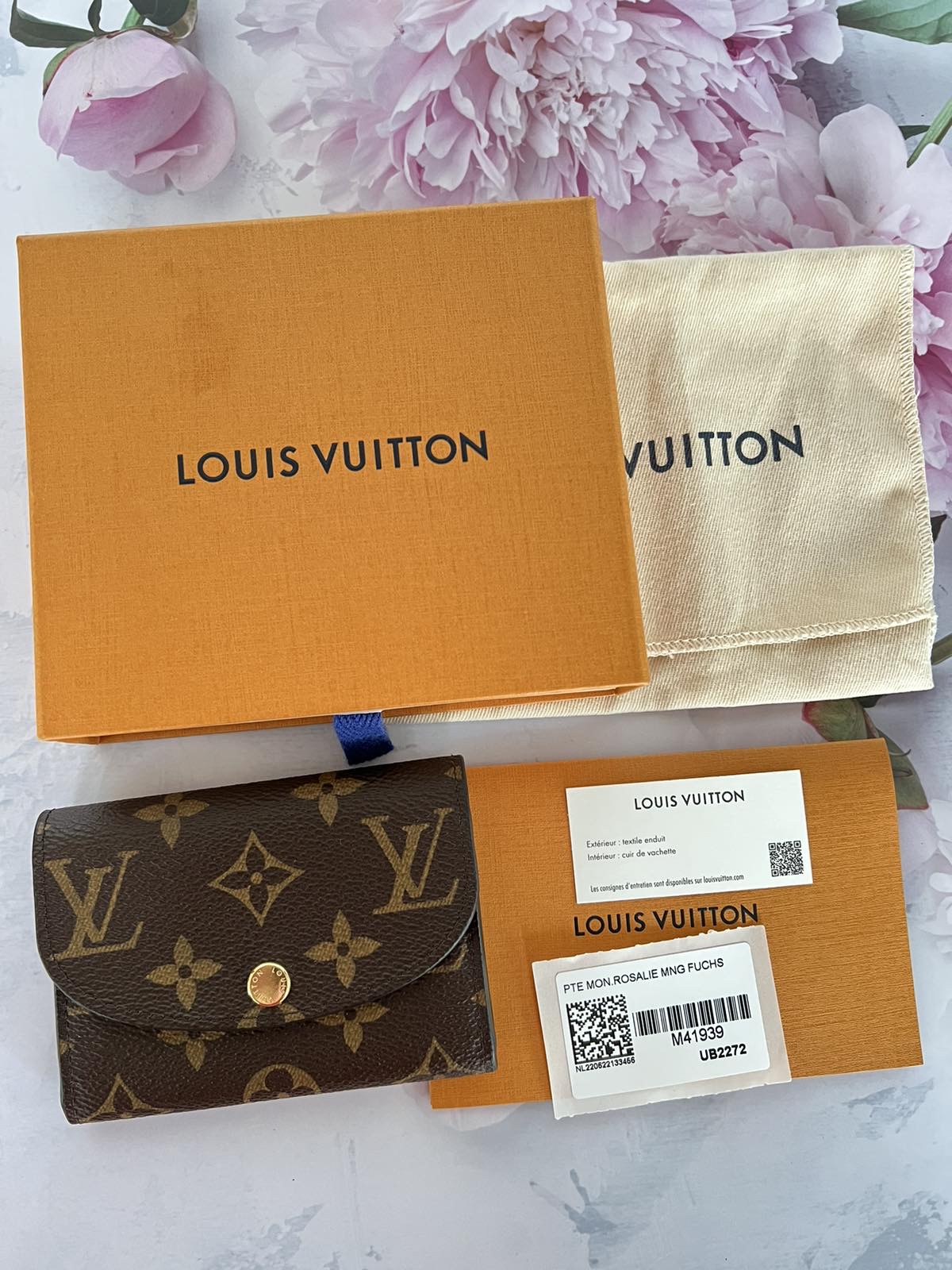 Louis Vuitton Coin Purse Rosalie Monogram Fuchsia in Toile Canvas