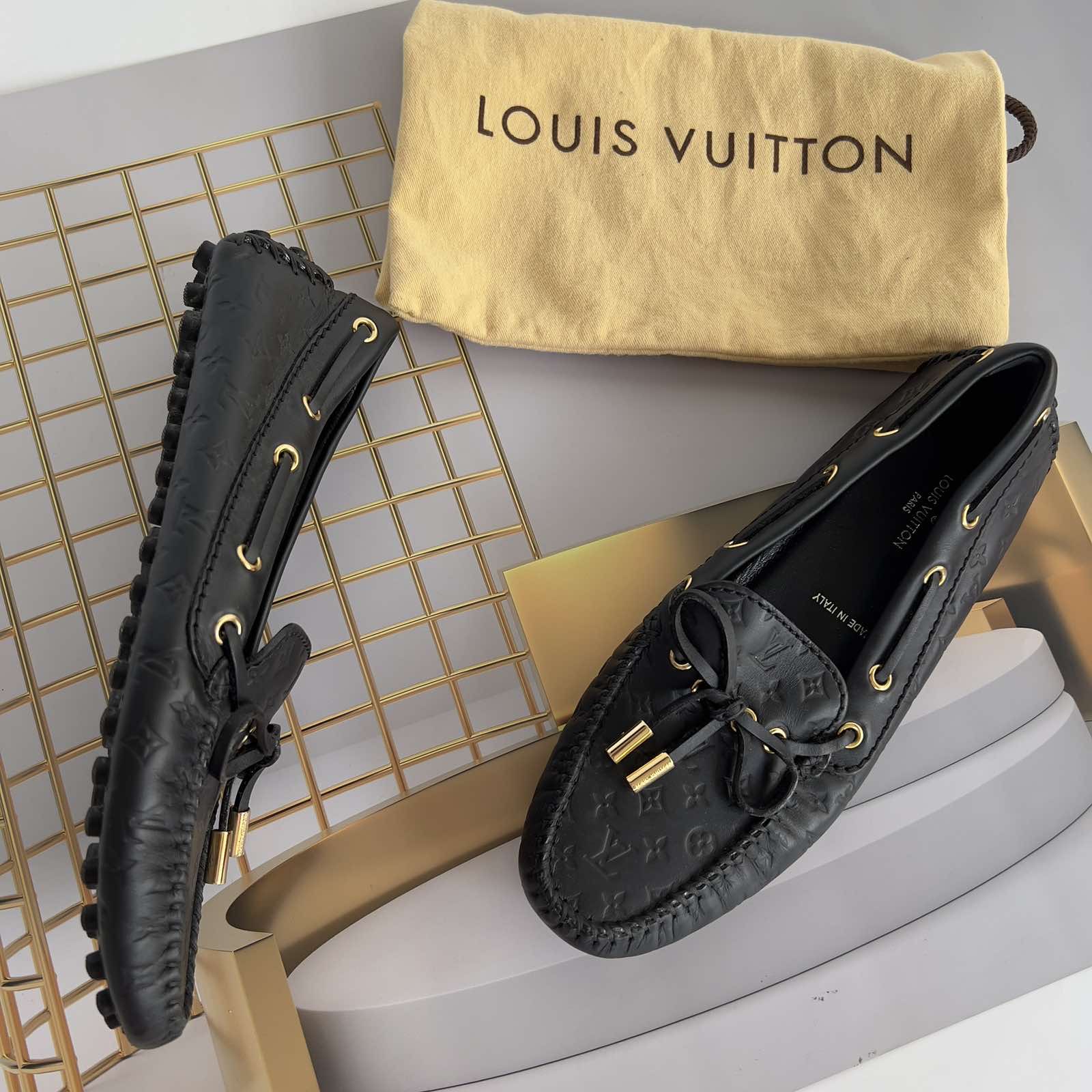 Louis Vuitton Monogram Canvas Gloria Flat Loafers Size 38 Louis