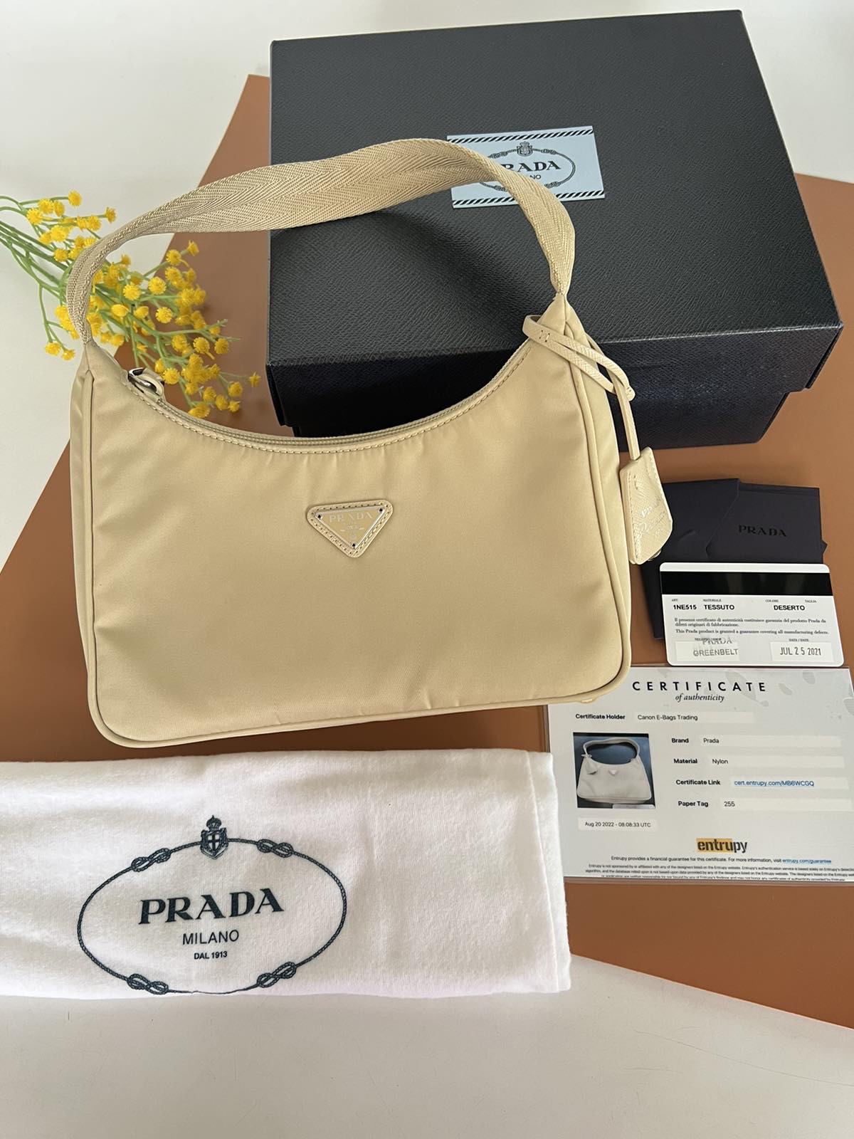Prada Tessuto Deserto Re-Edition 2000. Made in Italy. With authenticity  card, dustbag & box ❤️ - Canon E-Bags Prime
