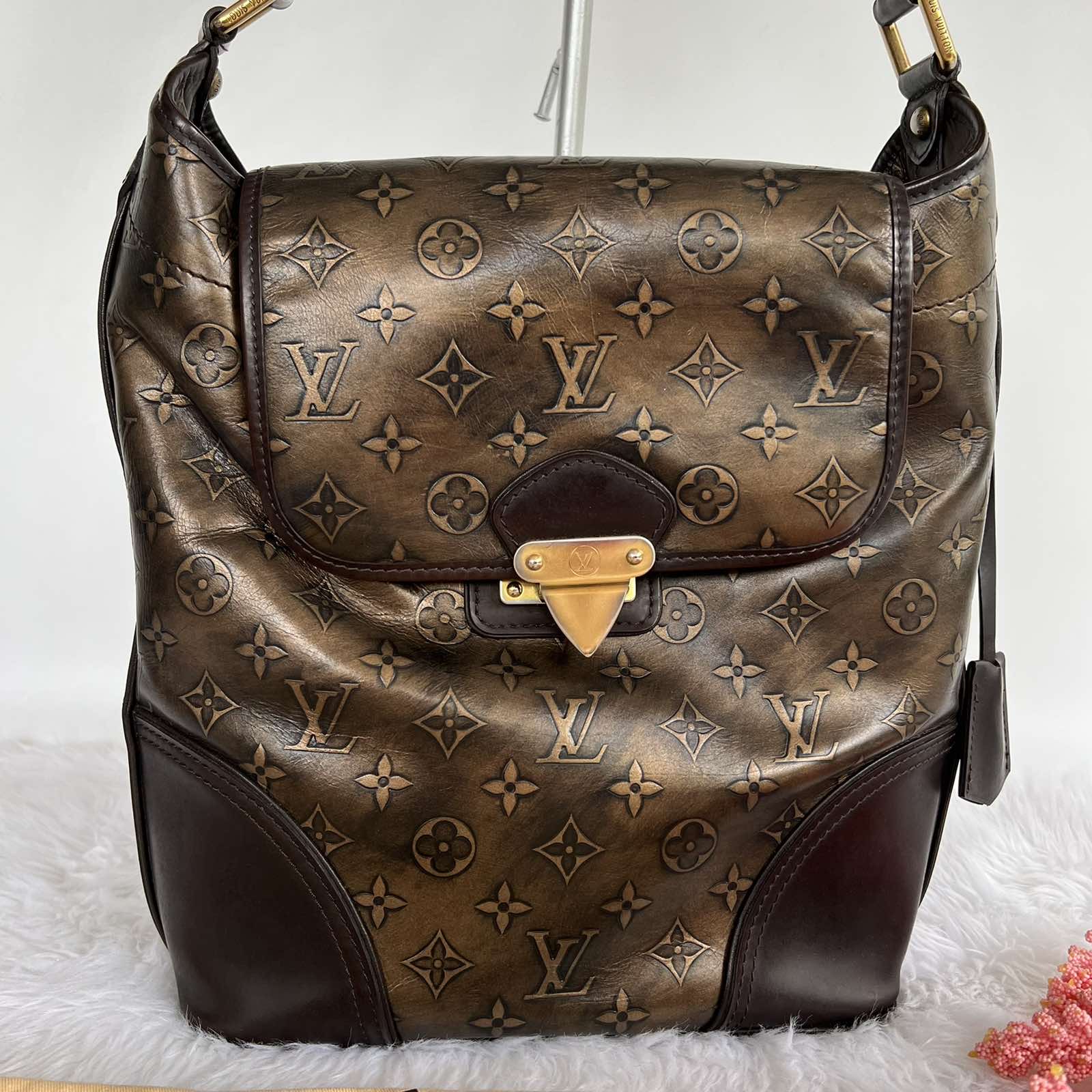 Louis Vuitton Bronze/Dark Brown Monogram Embossed Leather Limited Edition  Sergent PM Bag Louis Vuitton