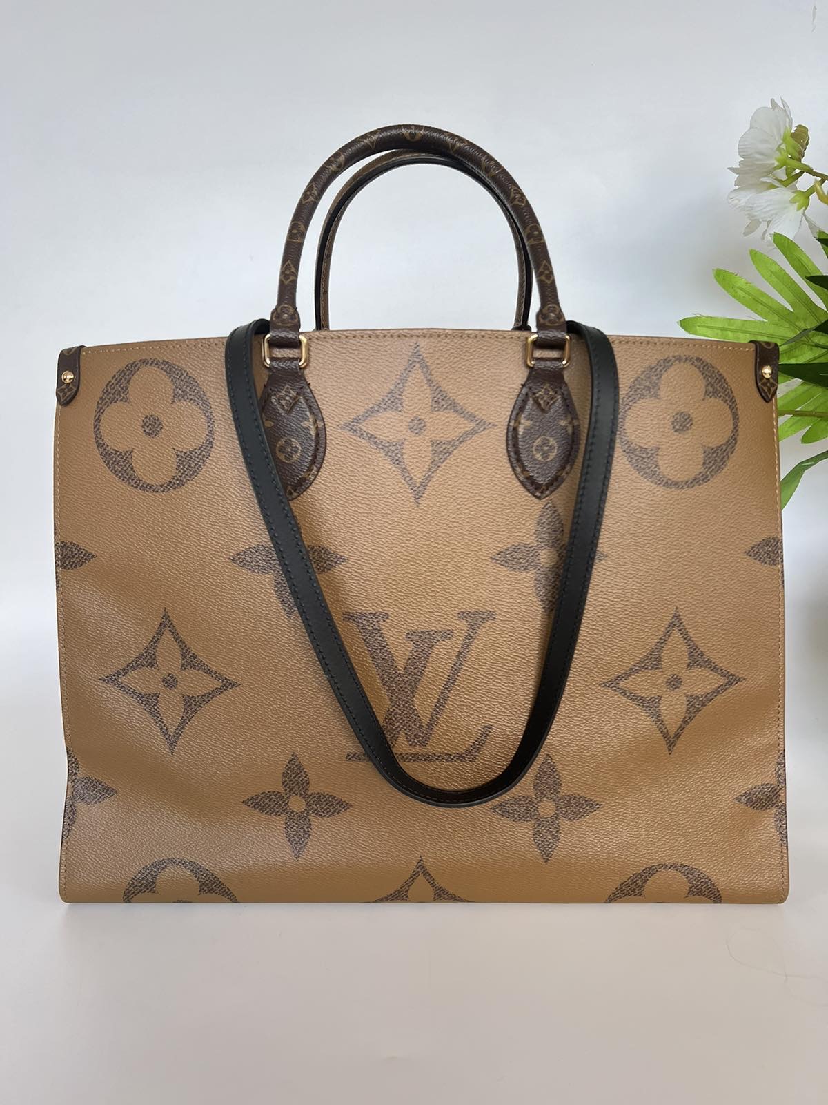 Louis Vuitton Reverse Monogram Canvas On The Go GM. Microchip. Made in  Italy. With receipt & certificate of authenticity from ENTRUPY ❤️