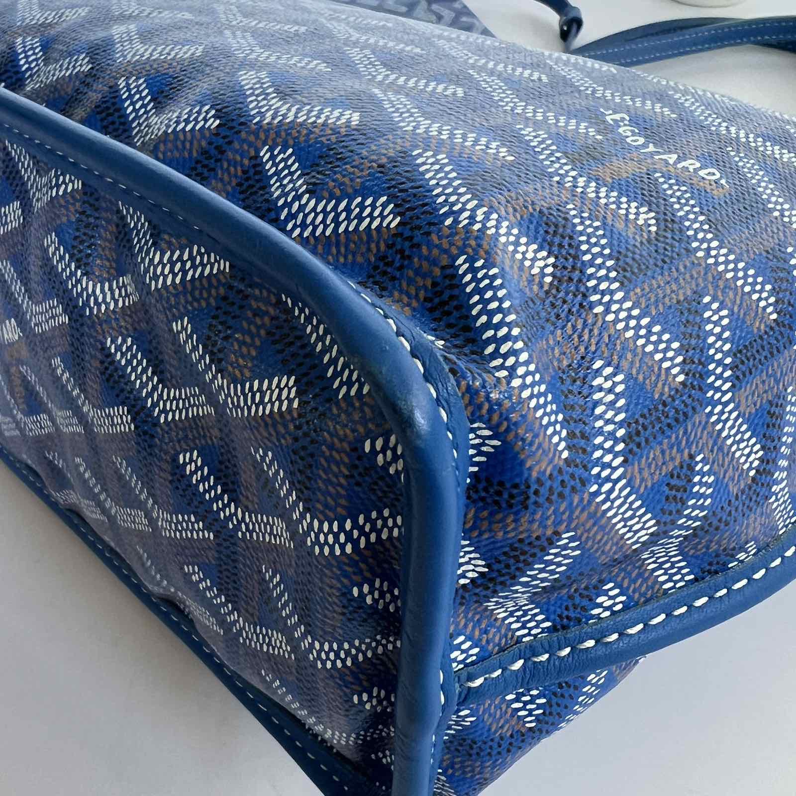 Goyard Anjou Mini Blue. Made in France. With pouch & paperbag ❤️