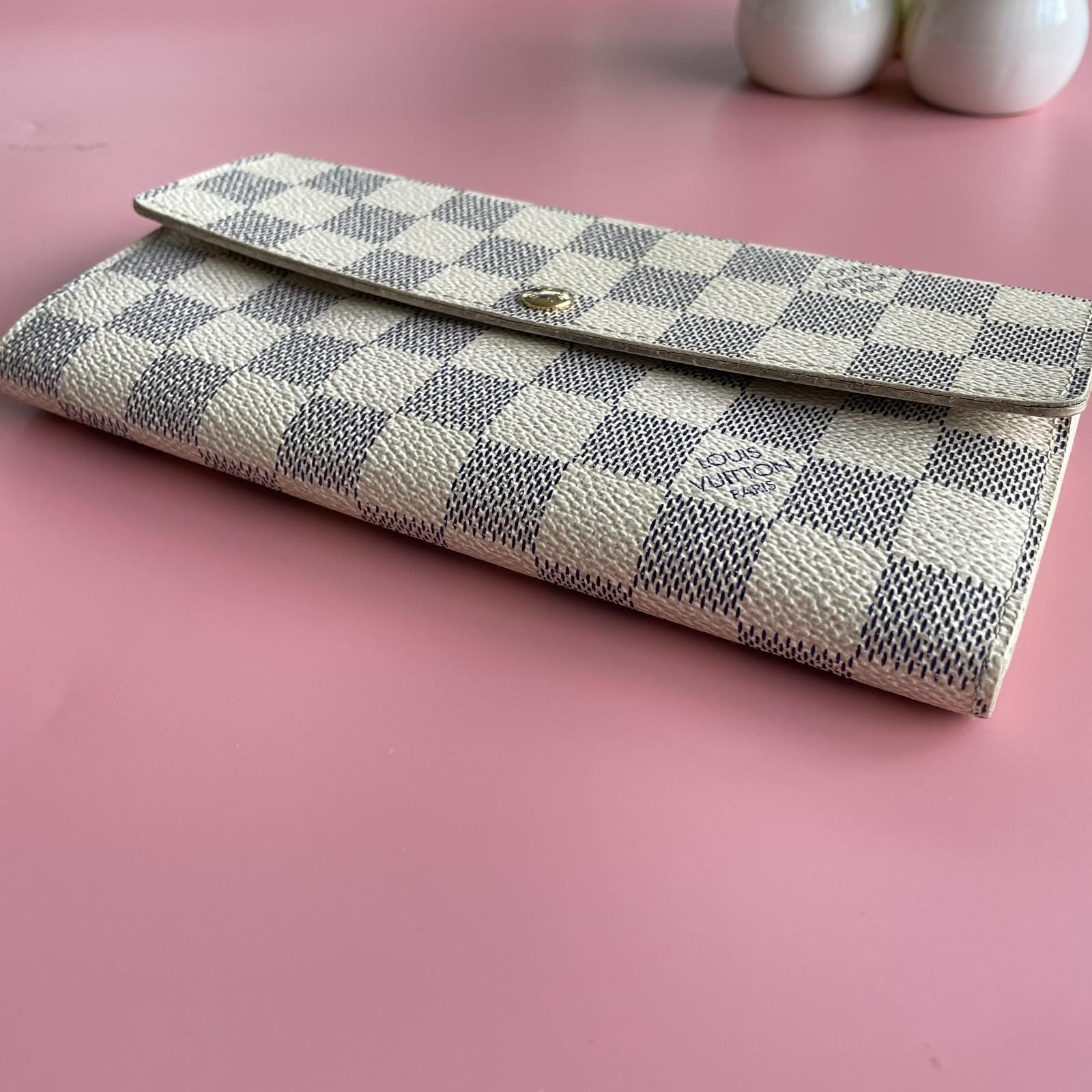 Clémence Wallet Damier Azur Canvas - Wallets and Small Leather