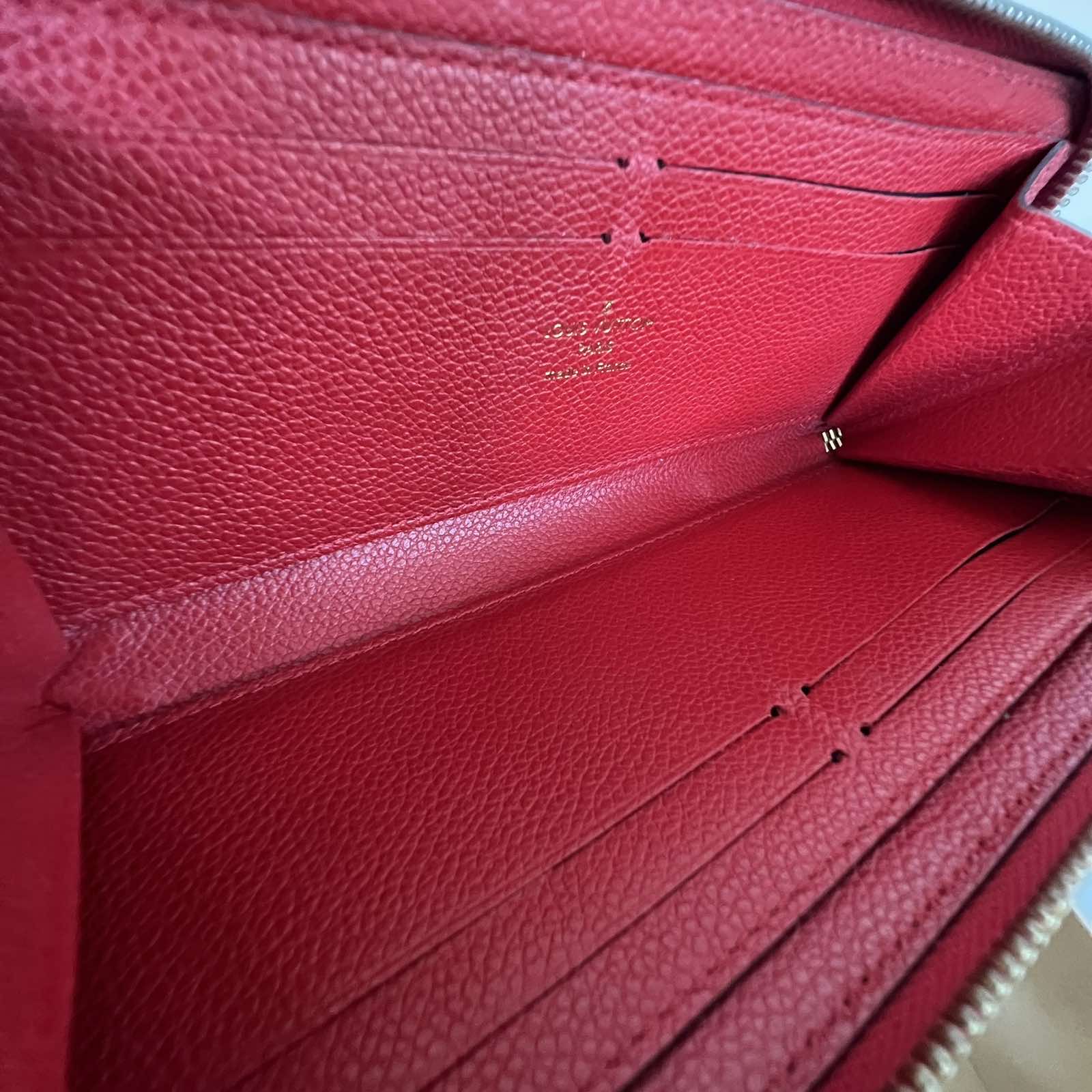 Louis Vuitton Empreinte Rouge Red Long Zippy Wallet. DC: TN5114