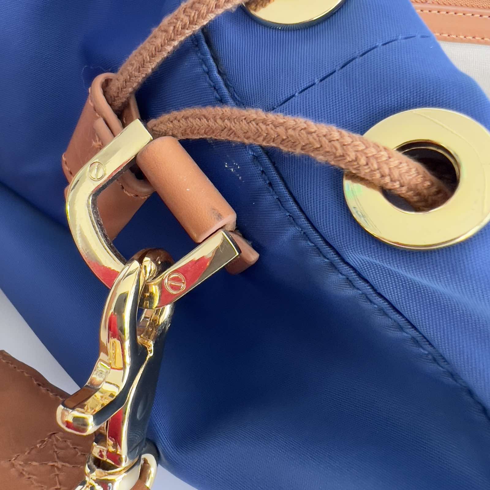 Leather crossbody bag Tory Burch Blue in Leather - 32005380