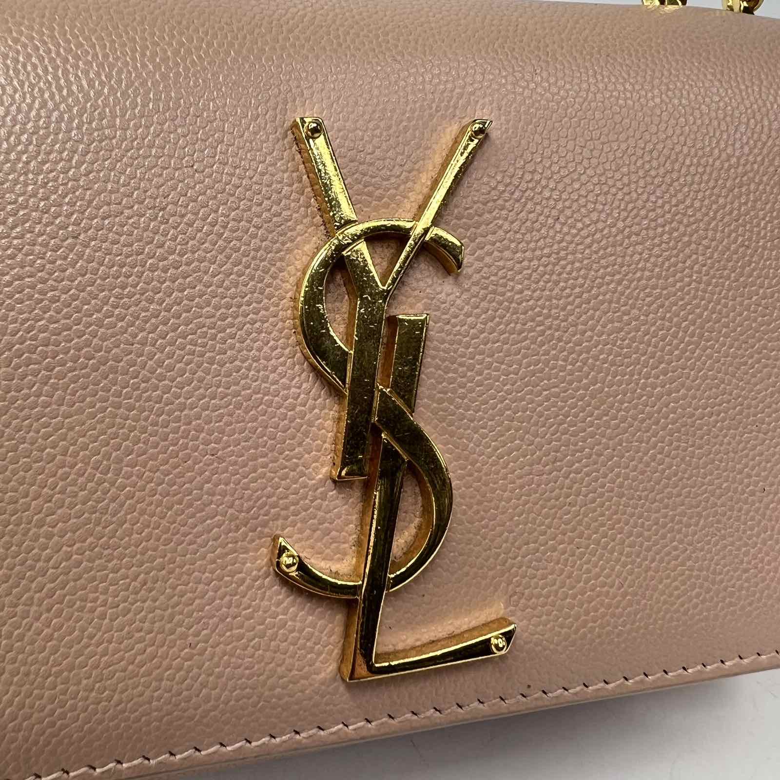 YSL Kate Small Blush Pink Grained Leather Gold Hardware. Made in Italy.  With care card & dustbag ❤️