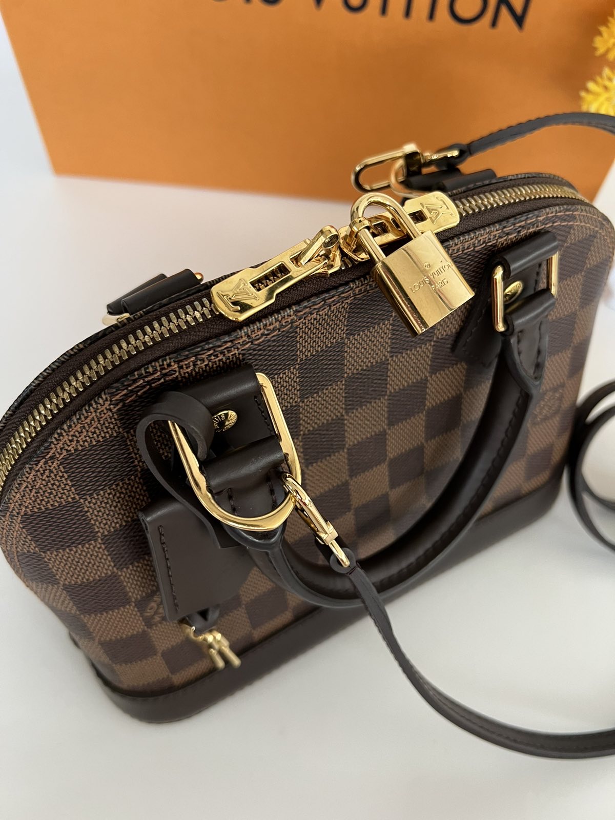 SOLD/LAYAWAY💕 Louis Vuitton Damier Ebene Alma BB with initial C - Canon  E-Bags Prime