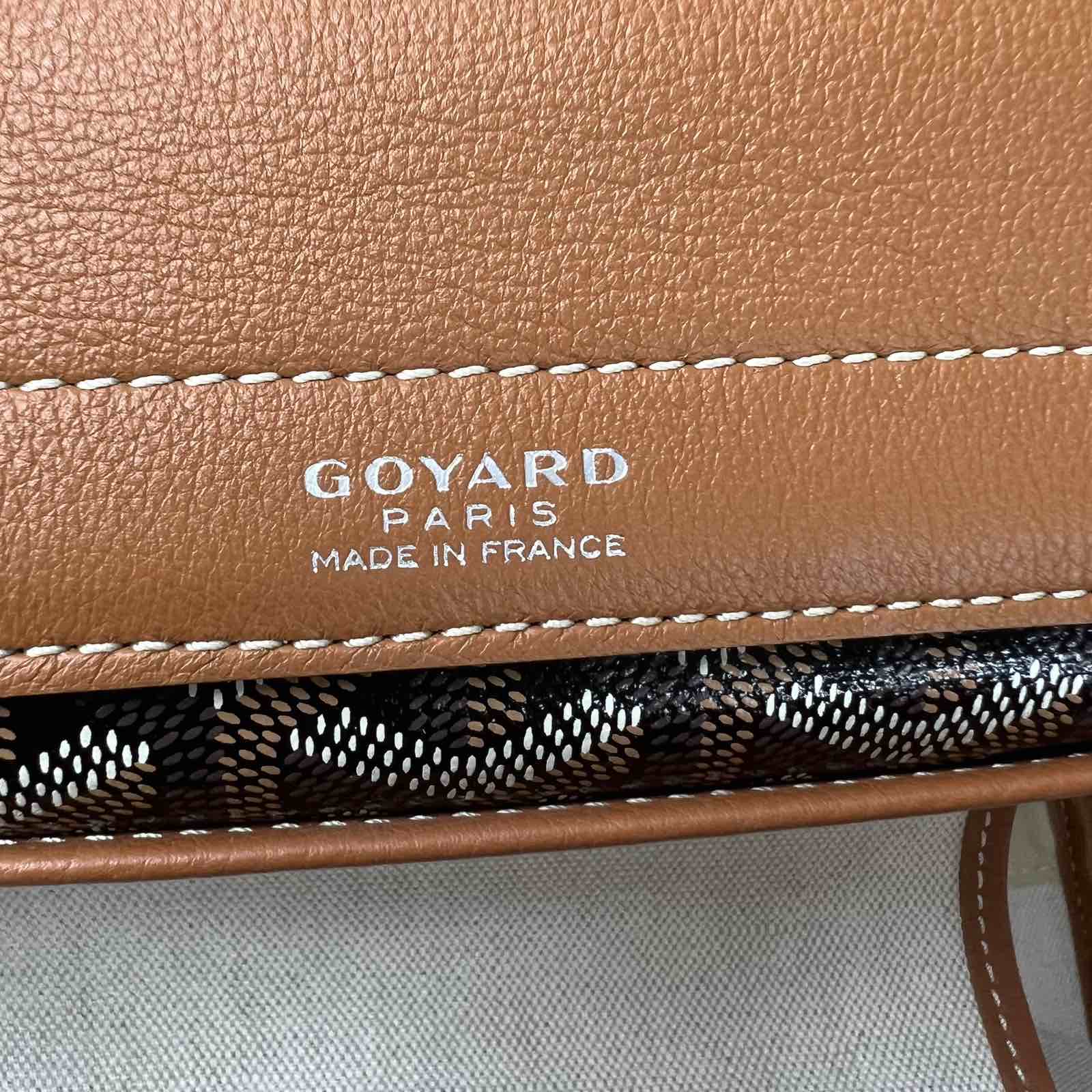 Goyard Rouette Black/Tan. Made in France. With care card, dustbag &  paperbag ❤️
