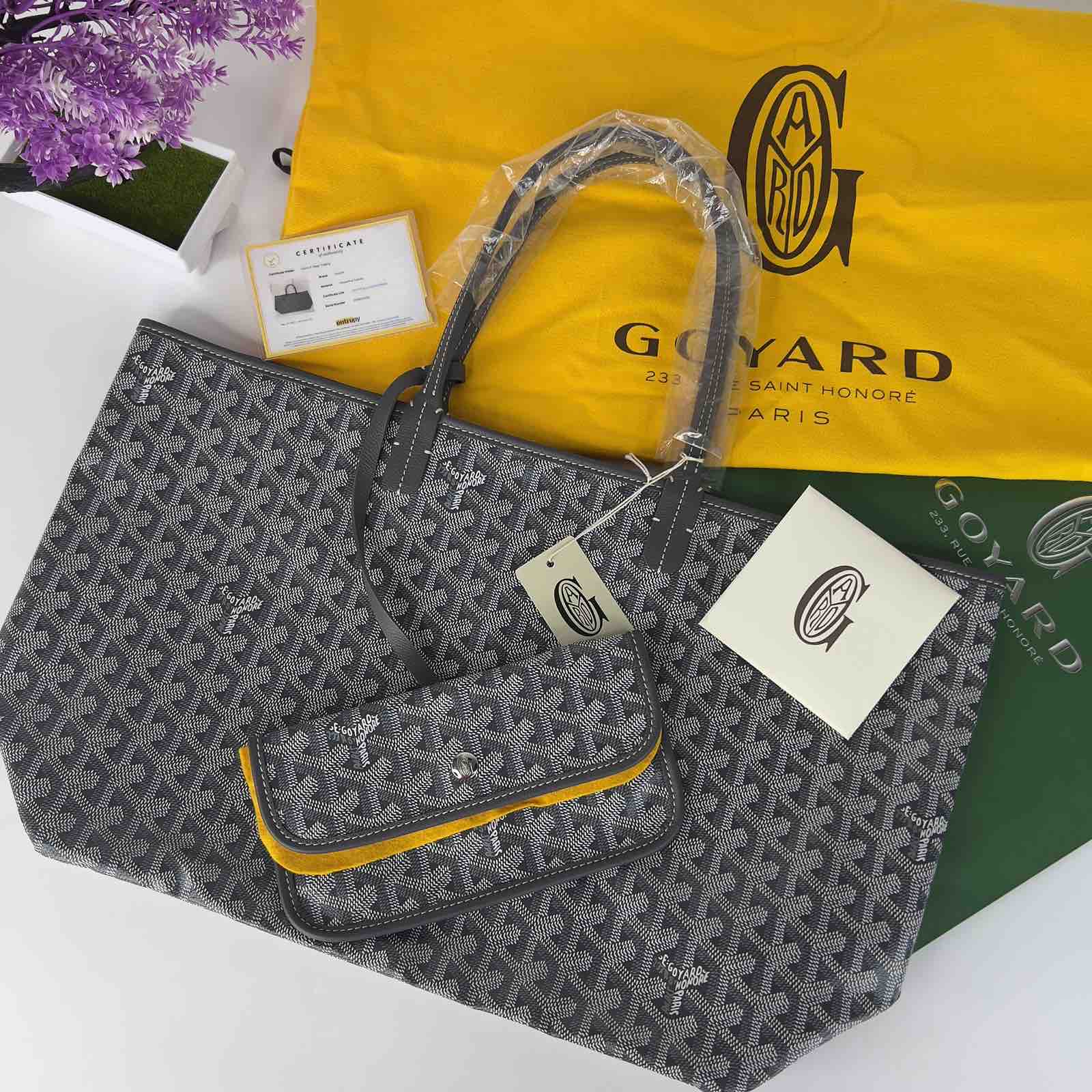 Goyard Rouette Black/Tan. Made in France. With care card, dustbag &  paperbag ❤️ - Canon E-Bags Prime