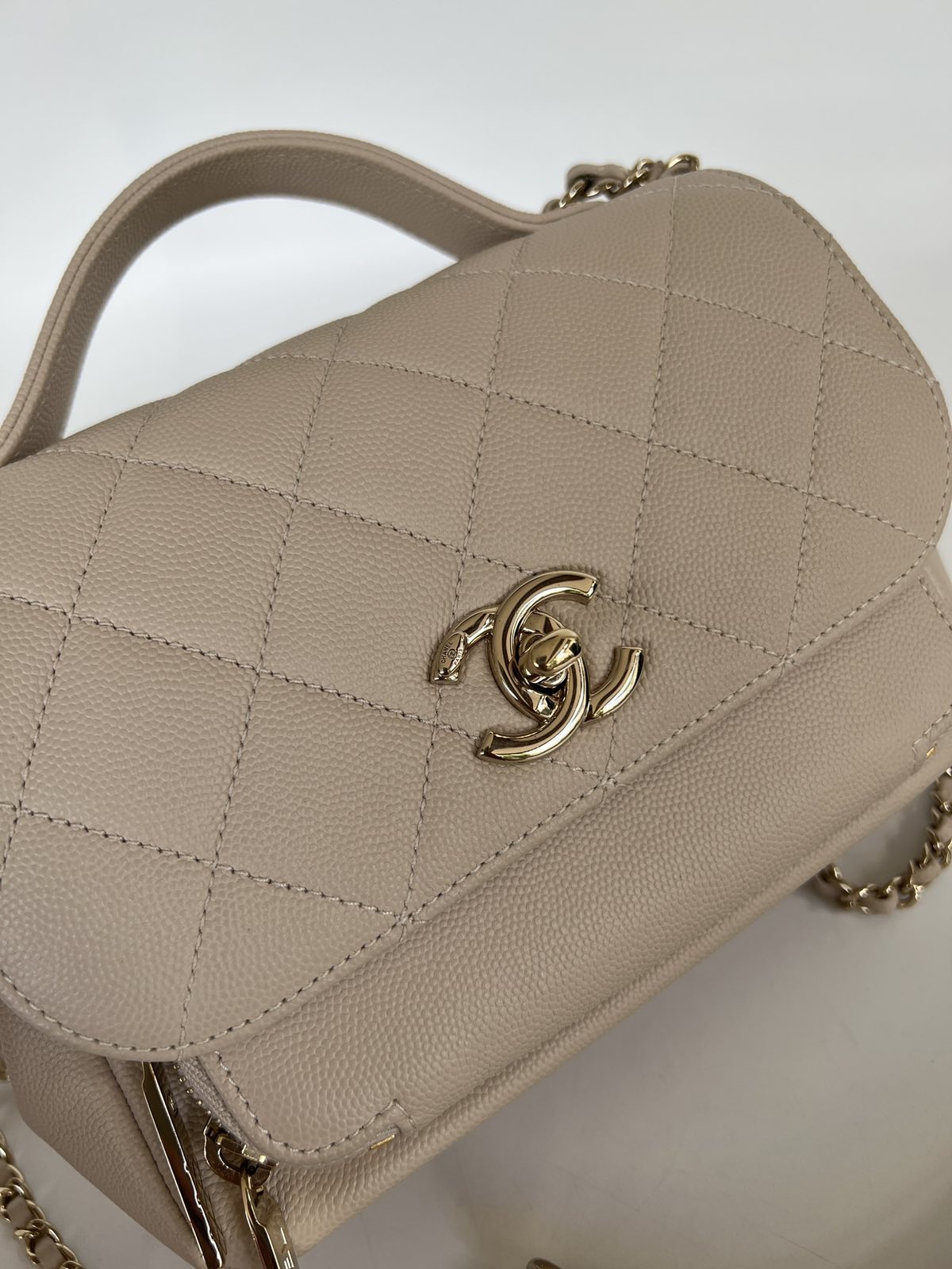 Chanel Small Beige Business Affinity Gold Hardware. Series 30xxxxxx. Made  in Italy. With ribbon, care booklet, dustbag & box ❤️