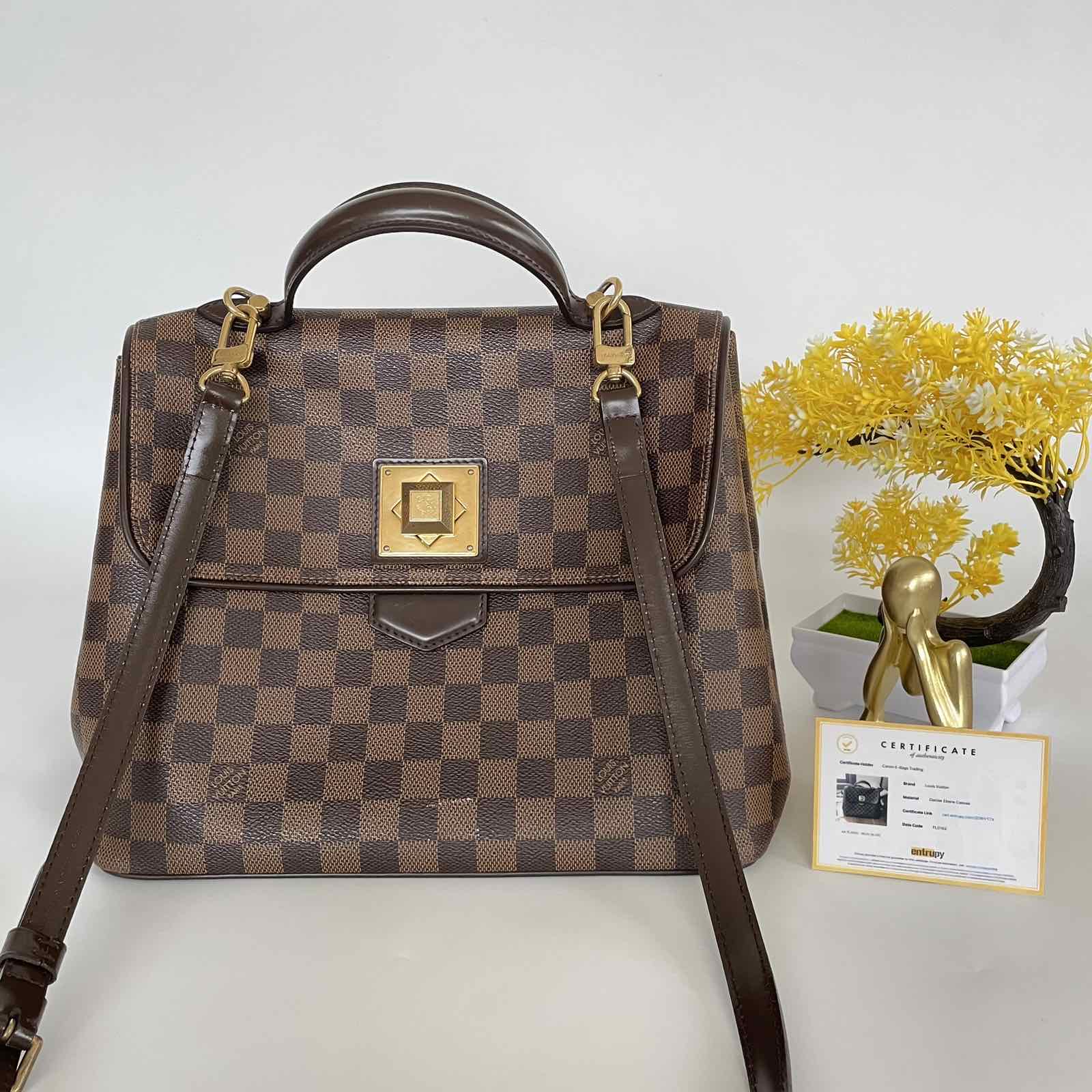 Louis Vuitton Damier Ebene Cruiser Travel Bag. Made in France. DC: SP0082.