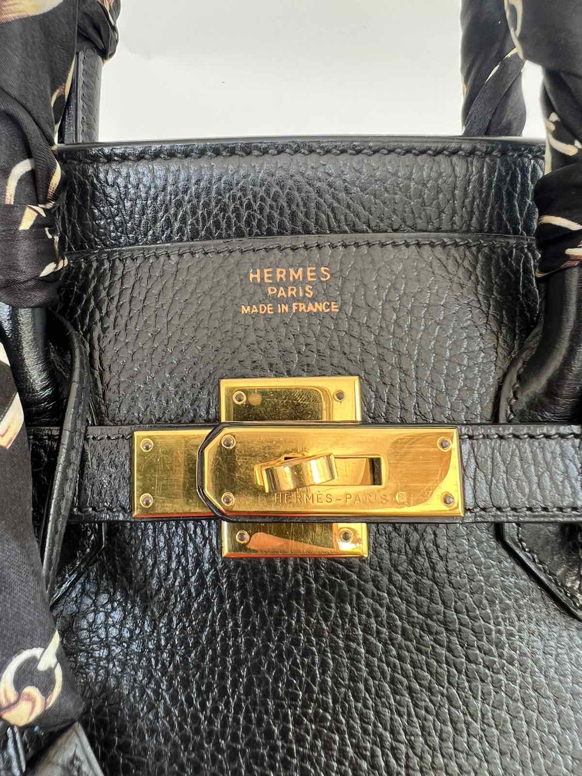 Hermes Black Birkin 35 Gold Hardware. Made in France. With clochette, lock  & key, dustbag and certificate of authenticity from ENTRUPY ❤️