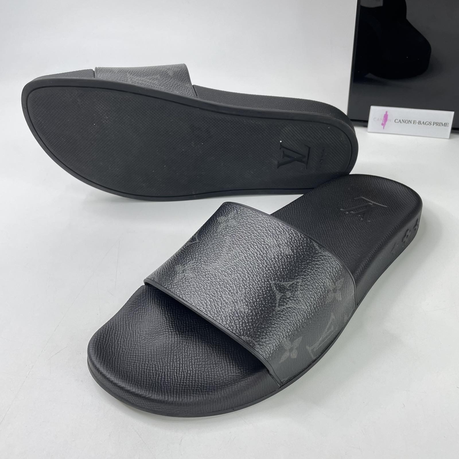 Louis Vuitton Monogram Eclipse Slides Size 26 cm. With certificate of  authenticity from LEGIT GRAILS ❤️