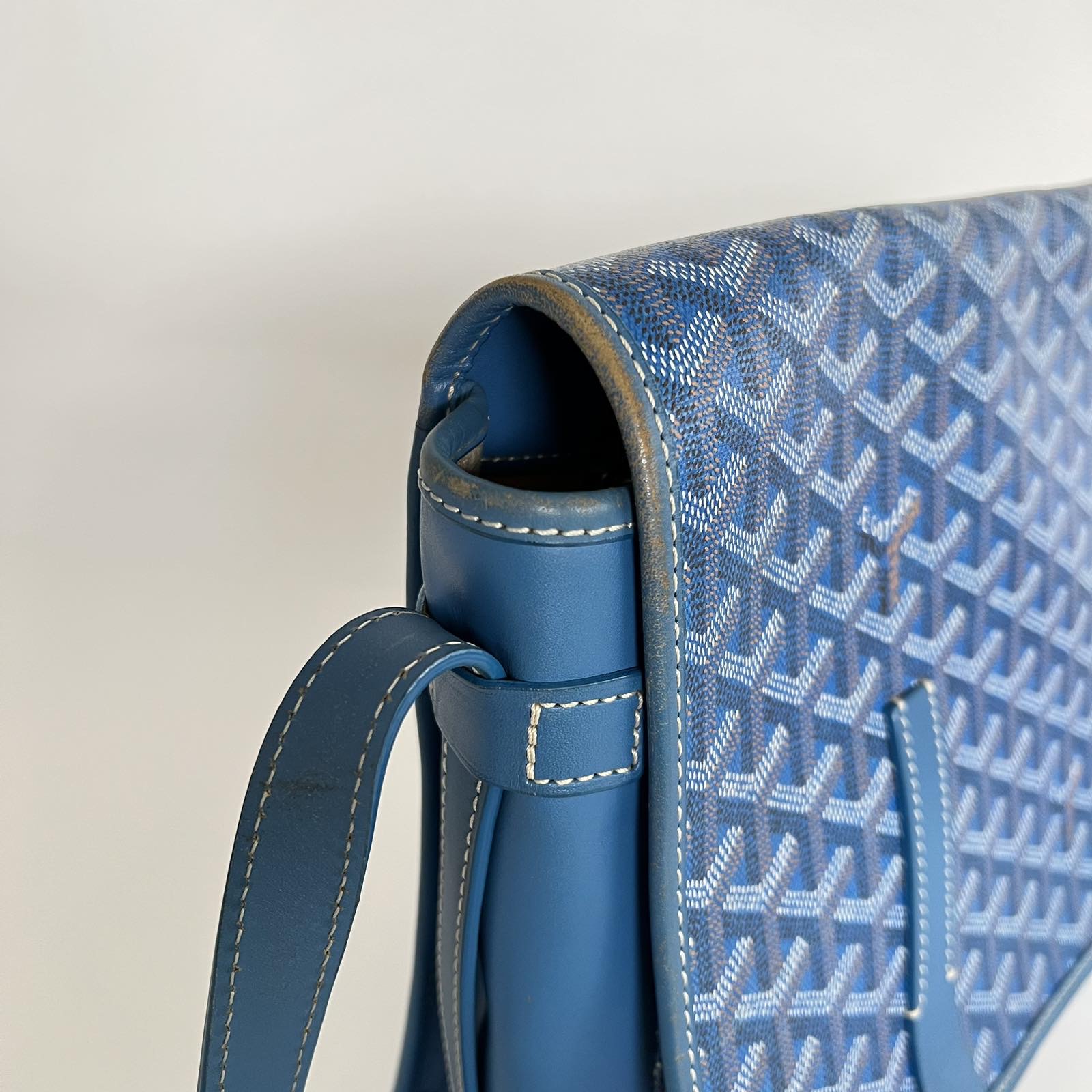 Goyard Blue Goyardine Coated Canvas and Leather Vendôme PM Bag