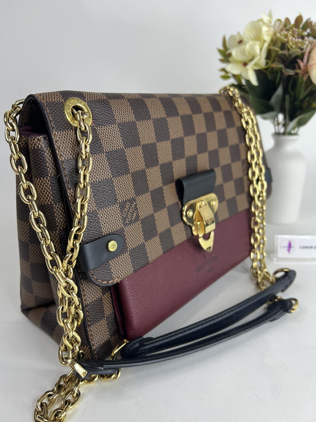 Louis Vuitton Damier Ebene Vavin PM Bordeaux Noir