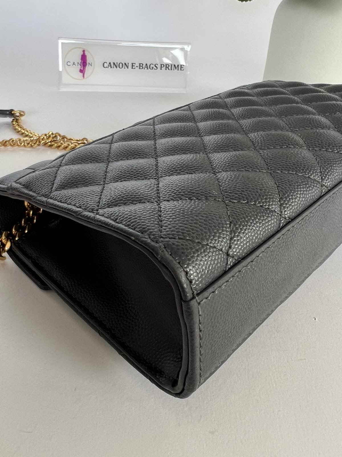 YSL Black Tri-Quilt Grained Leather Gold Hardware. Made in Italy. With authenticity  card, dustbag, box & certificate of authenticity from ENTRUPY ❤️ - Canon  E-Bags Prime