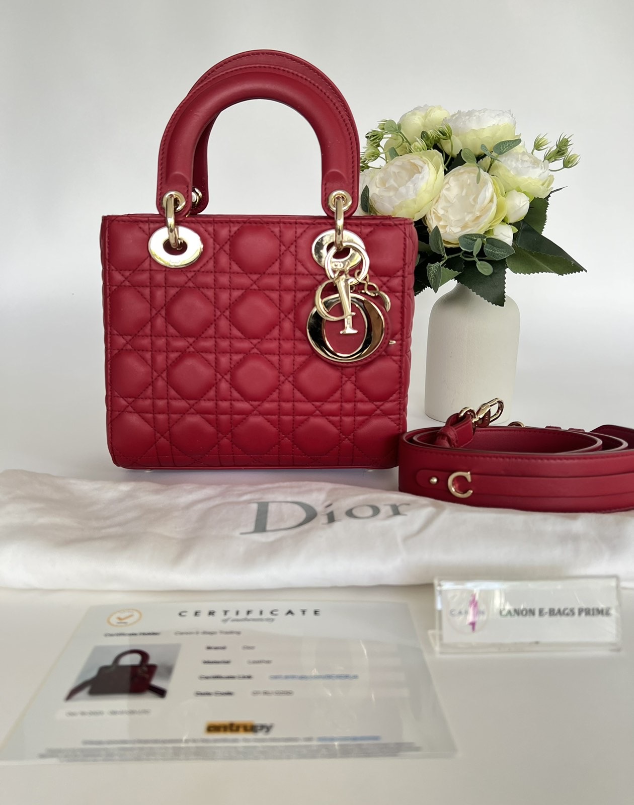 Michael Kors Emmy Dome Saffiano Red Satchel Two way Bag. - Canon E-Bags  Prime