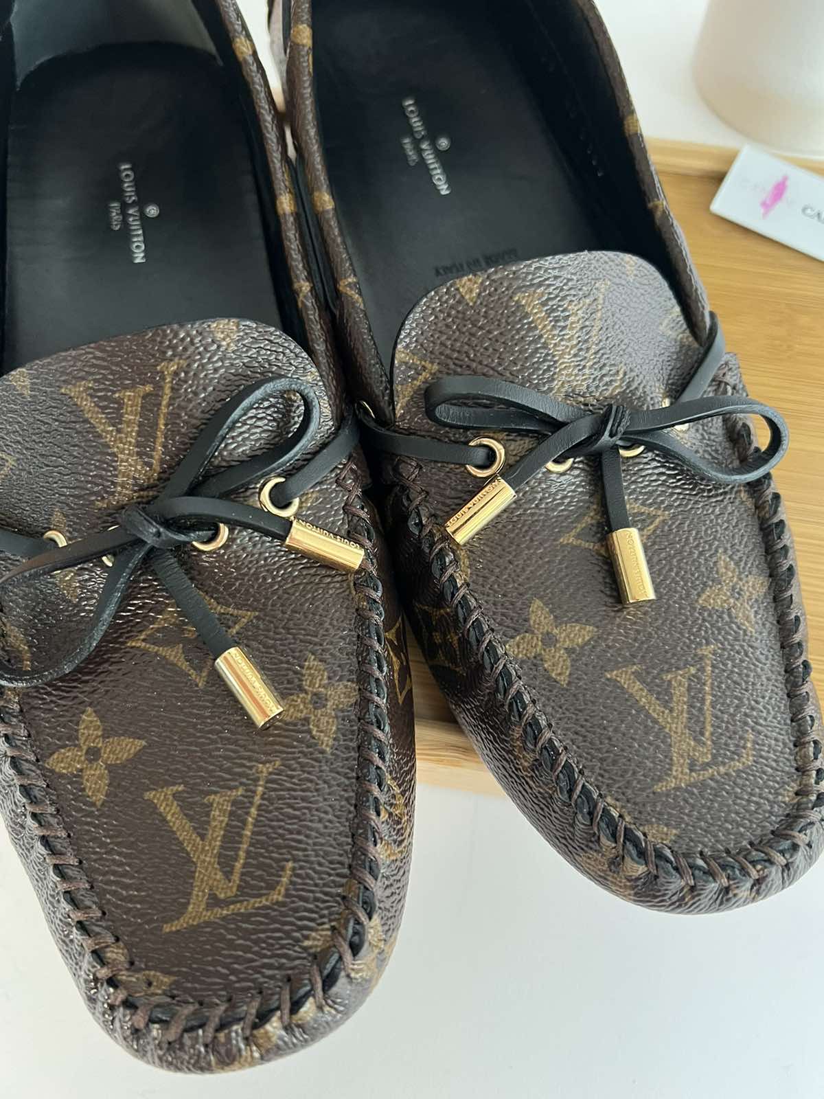 Louis Vuitton White Monogram Canvas Gloria Loafers Size 42 - ShopStyle